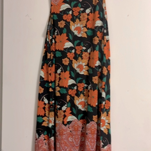 ANGIE Vintage Floral Sleeveless Short Dress / 100% Rayon / Large - Picture 2 of 5